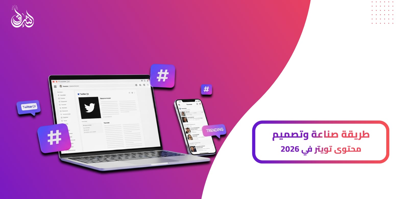 طريقة صناعة وتصميم محتوى تويتر في 2026